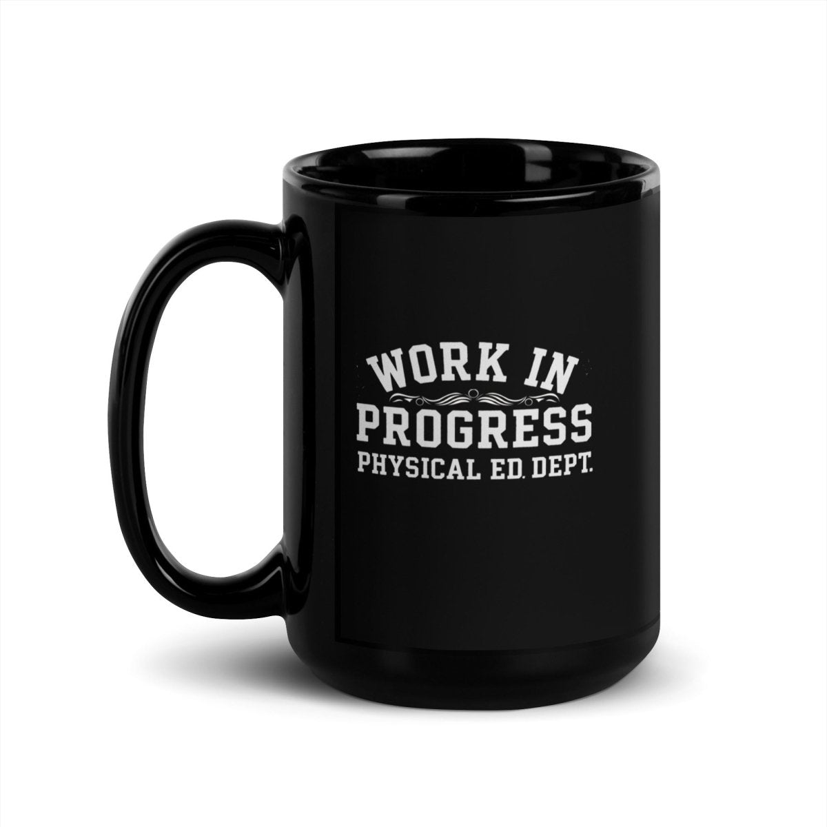 Work In Progress Black Glossy Mug - Chinchilla Choons
